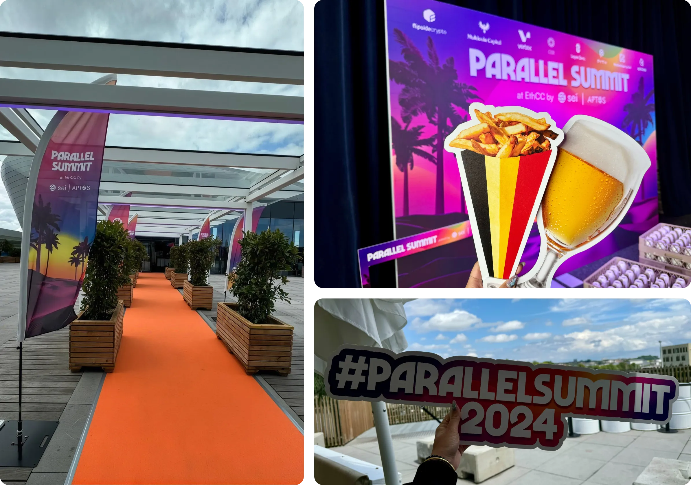 Parallel Summit Outdoor Event Entrance Flags and Props